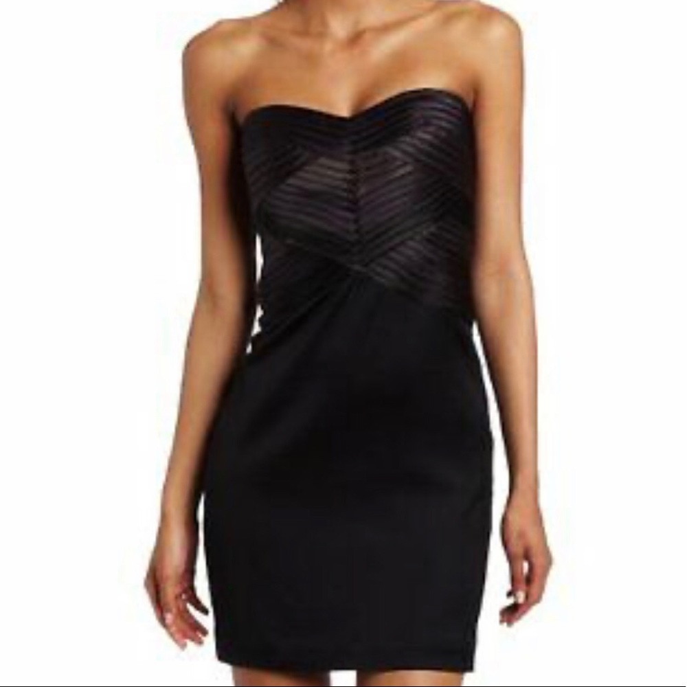 BCBG Max Azria Black Smoke Bandage Dress NWT, sz 4